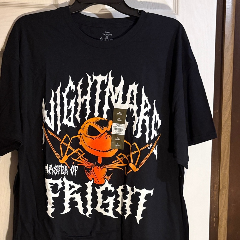 Disney The Nightmare Before Christmas Jack Skellington Graphic Tee -Black NWT XL